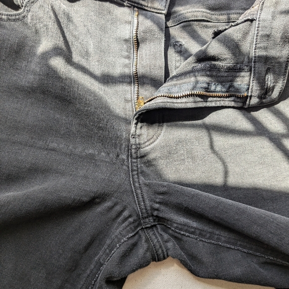 Express Women's Black Denim Jeans Sz 16L Stretch High Rise Leggings Embellished - Picture 8 of 10